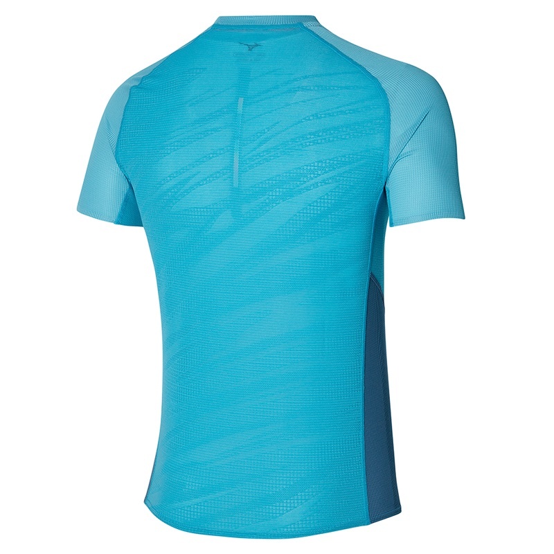 Mizuno Aero Tee T Shirts Herre Blå | Danmark M6502MC