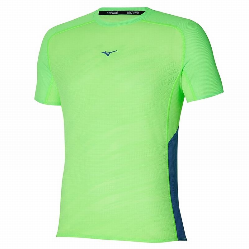 Mizuno Aero Tee T Shirts Herre Lysegrøn | Danmark M4276AO