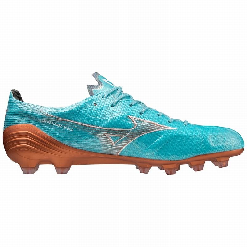 Mizuno Alpha Japan Fodboldstøvler Dame Blå Guld | Danmark M0179ZN