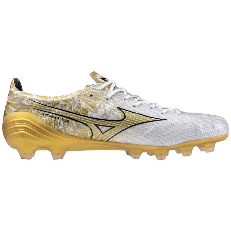 Mizuno Alpha Japan Fodboldstøvler Herre Hvide Guld | Danmark M9546FE