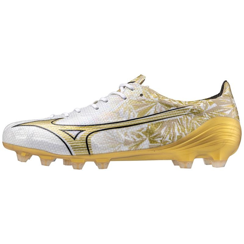 Mizuno Alpha Japan Fodboldstøvler Herre Hvide Guld | Danmark M9546FE