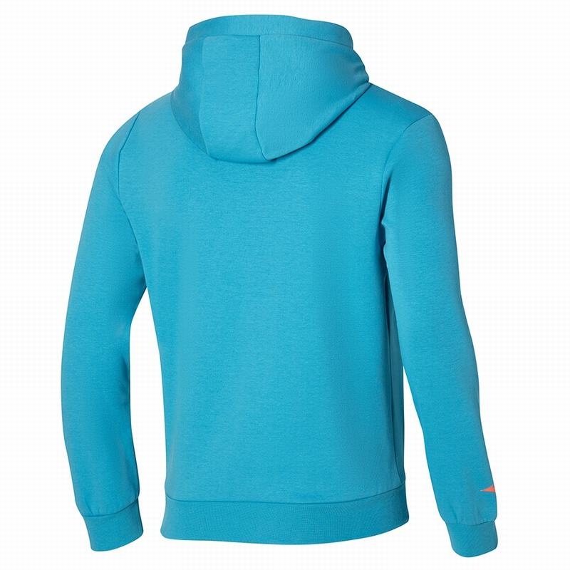 Mizuno Athletics Grafisk Hoody Toppe Herre Blå | Danmark M5341UK