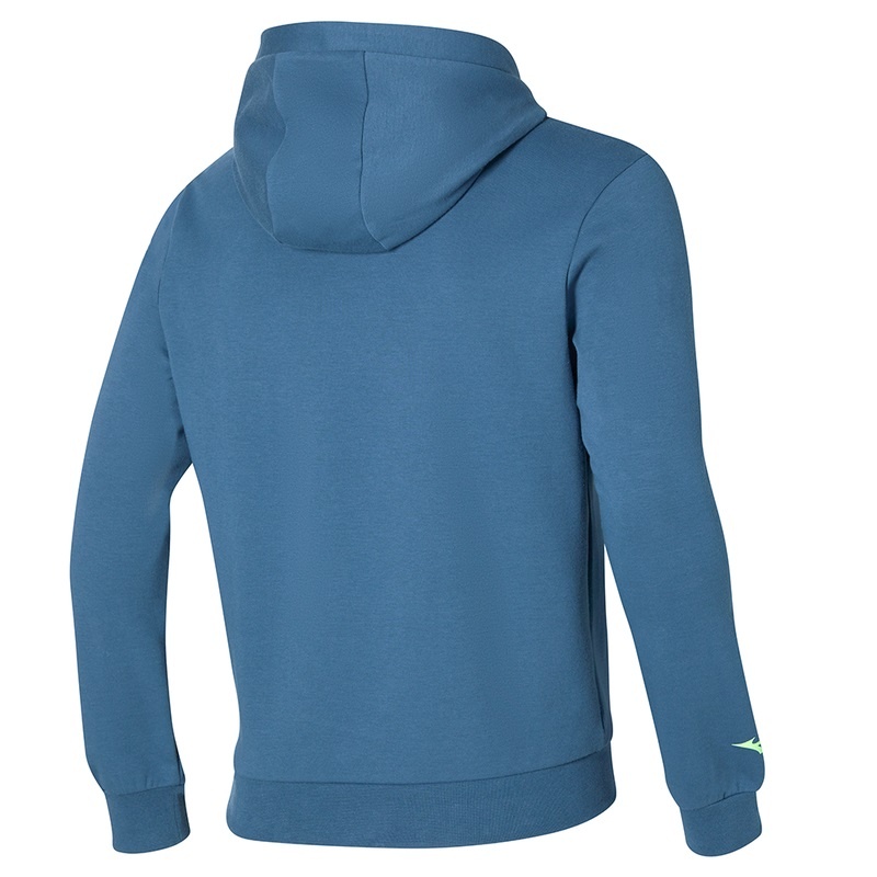 Mizuno Athletics Grafisk Hoody Toppe Herre Blå | Danmark M9250YG