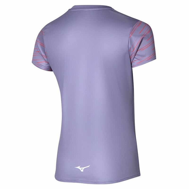 Mizuno Athletics Grafisk Tee T Shirts Dame Lilla | Danmark M5684RC