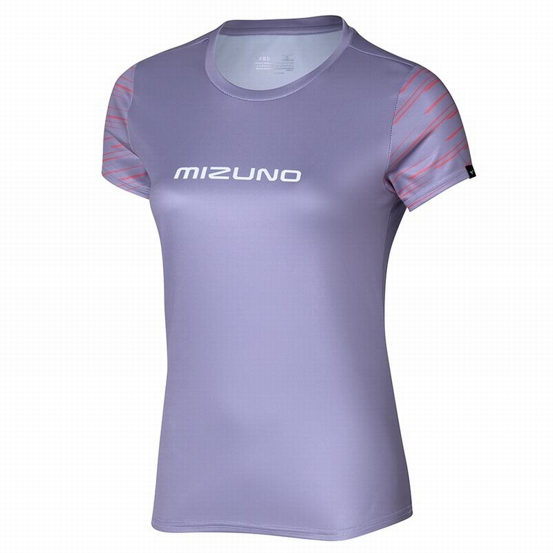 Mizuno Athletics Grafisk Tee T Shirts Dame Lilla | Danmark M5684RC