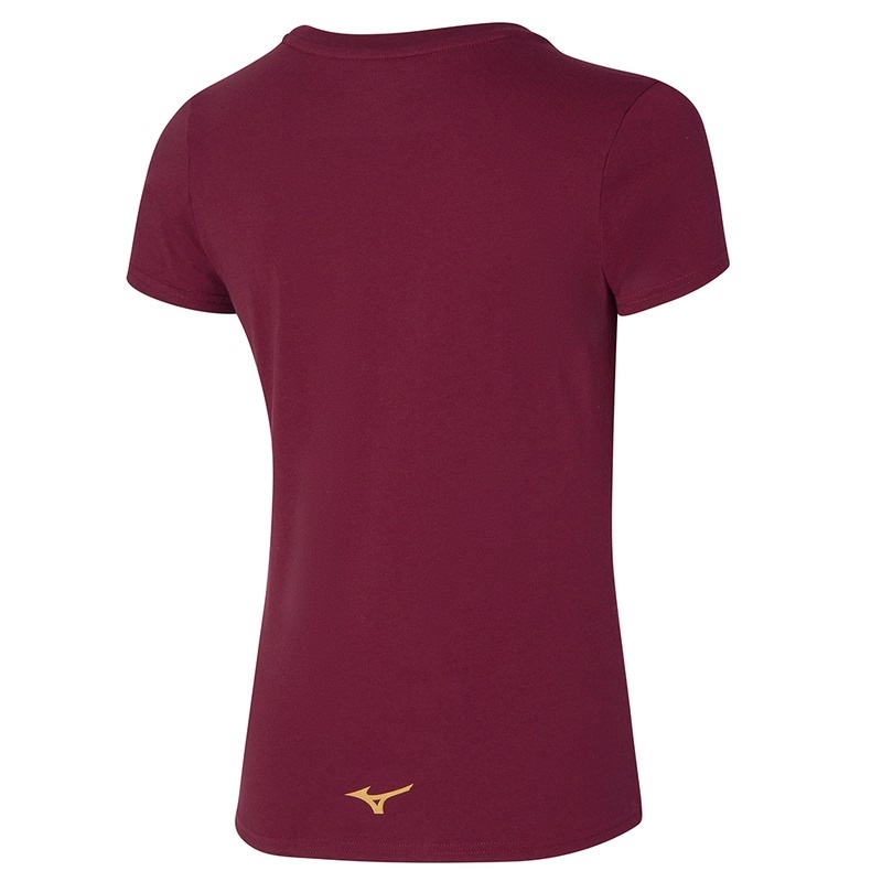 Mizuno Athletics Mizuno Tee T Shirts Dame Mørkerød | Danmark M0617JI