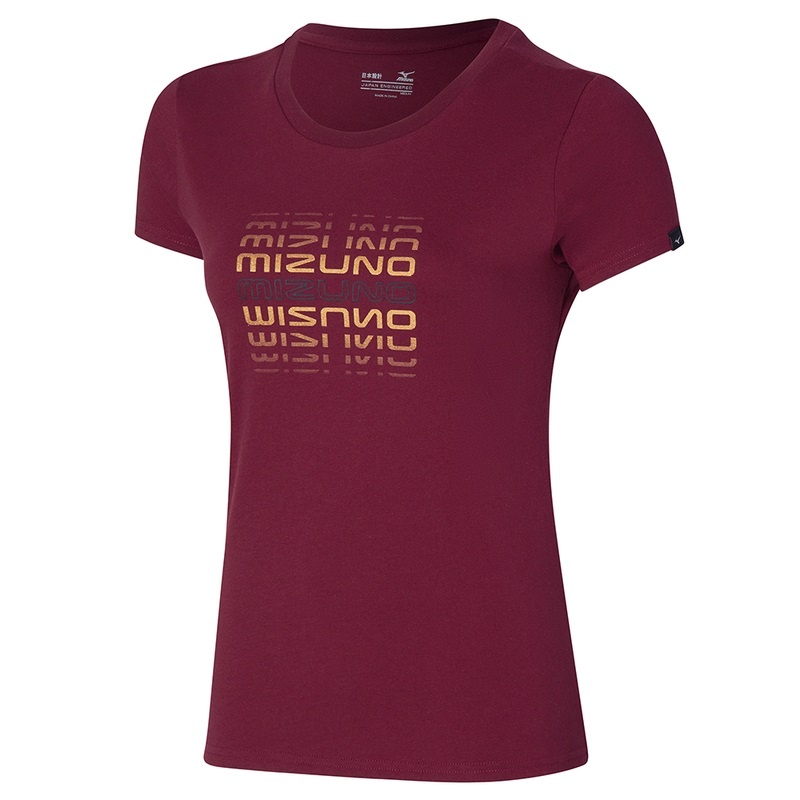 Mizuno Athletics Mizuno Tee T Shirts Dame Mørkerød | Danmark M0617JI