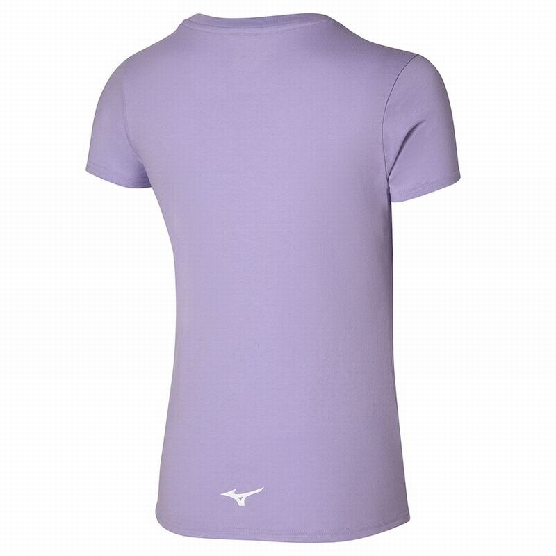 Mizuno Athletics Mizuno Tee T Shirts Dame Lilla | Danmark M3157HC