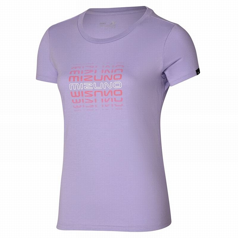 Mizuno Athletics Mizuno Tee T Shirts Dame Lilla | Danmark M3157HC