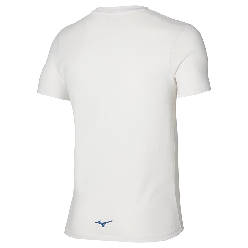 Mizuno Athletics Mizuno Tee T Shirts Herre Hvide | Danmark M0741VU