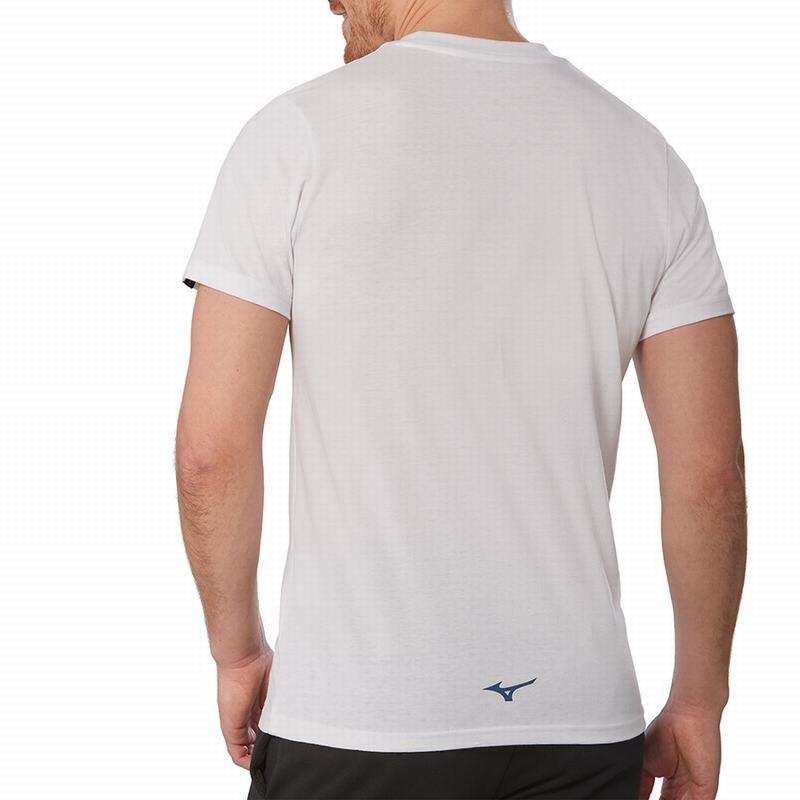 Mizuno Athletics Mizuno Tee T Shirts Herre Hvide | Danmark M0741VU