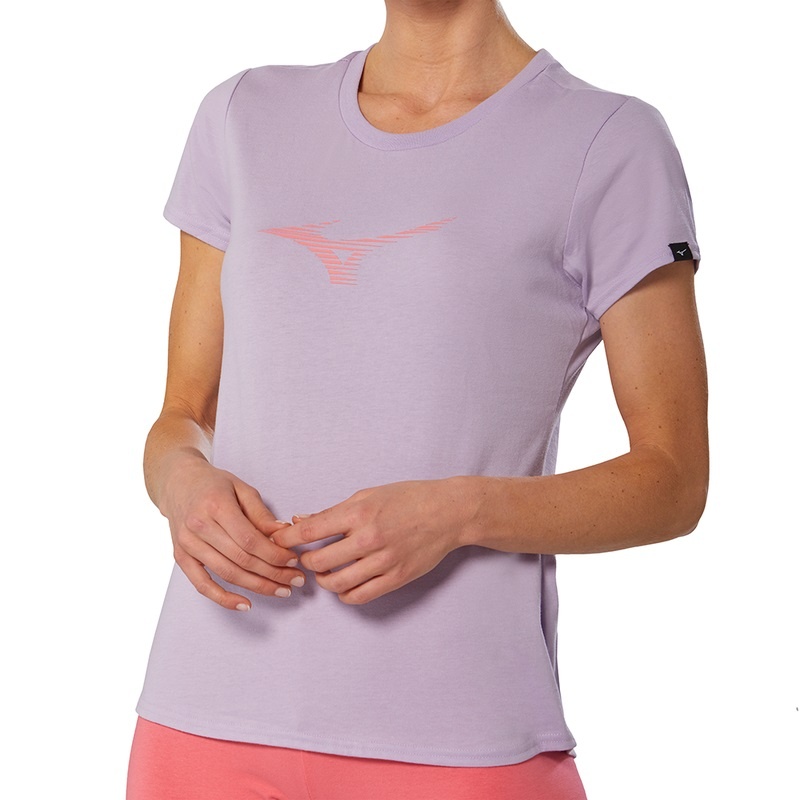 Mizuno Athletics RB Tee T Shirts Dame Lilla | Danmark M7092SV