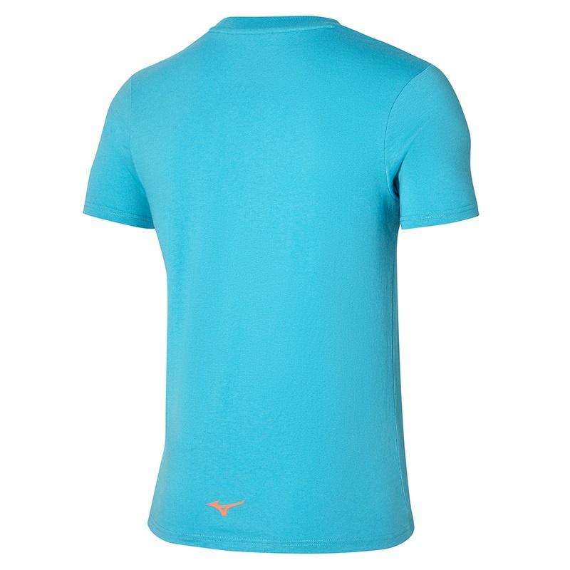 Mizuno Athletics RB Tee T Shirts Herre Blå | Danmark M0571GE