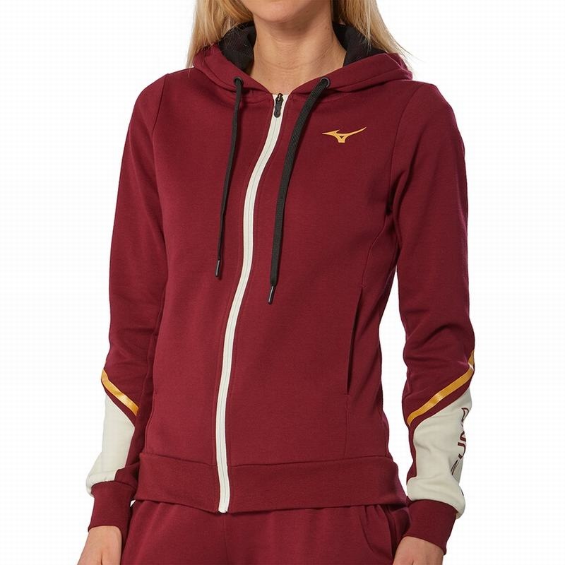 Mizuno Athletics Sweat Jakker Dame Rød | Danmark M4910PR