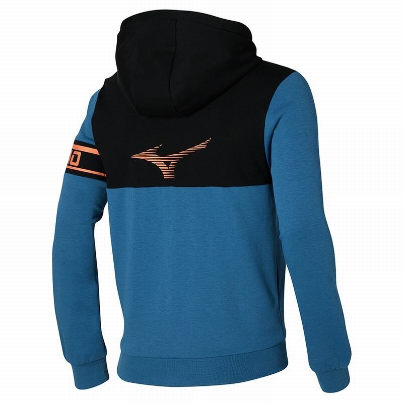 Mizuno Athletics Sweat Jakker Herre Blå Sort | Danmark M2859KM