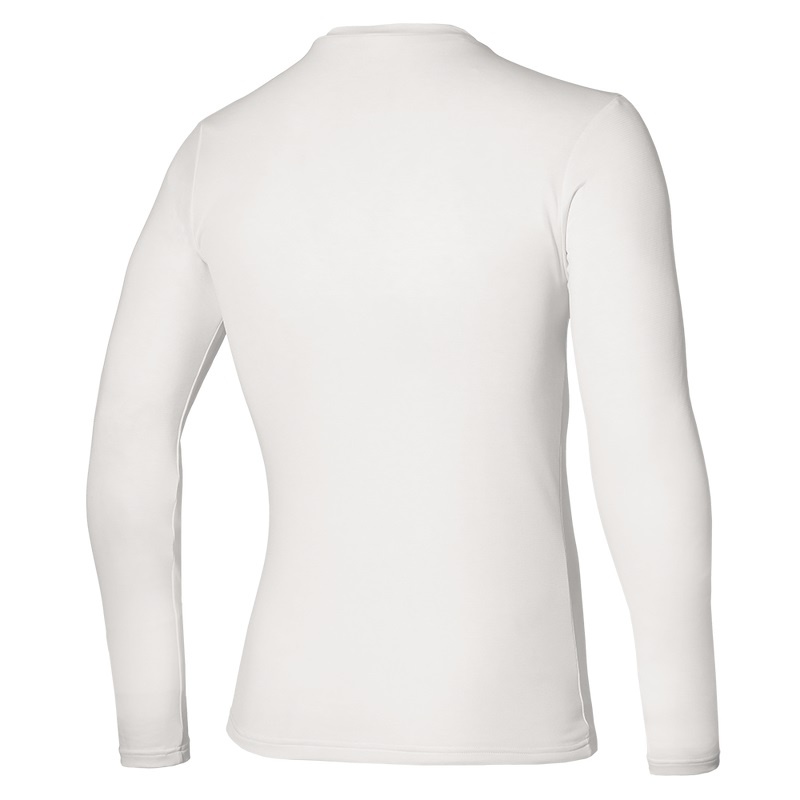 Mizuno BT Under V Neck Longsleeve Toppe Herre Hvide | Danmark M0842AX