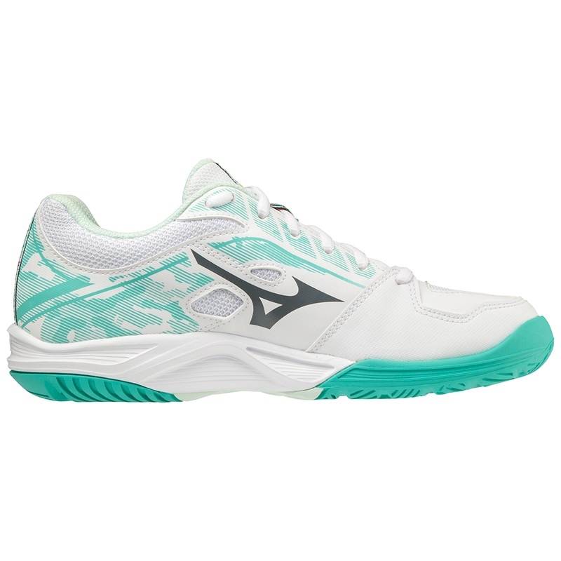 Mizuno Breakshot 3 AC Tennissko Dame Hvide Grøn | Danmark M3160JU