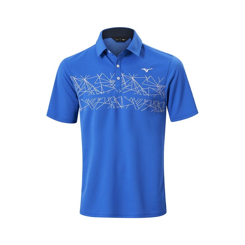 Mizuno Breath Thermo Grafisk Polo Herre Blå | Danmark M4893DJ