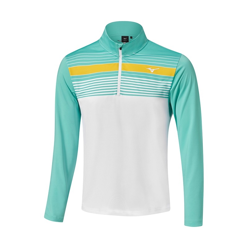 Mizuno Brz Elite St 1/4 Zip Toppe Herre Grøn Hvide | Danmark M2860MI