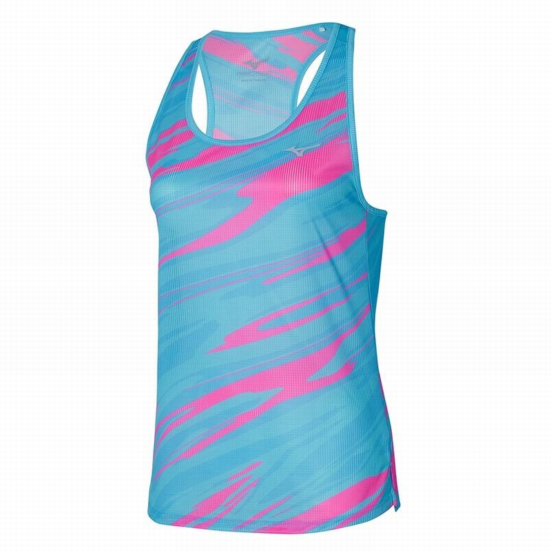 Mizuno Dryaeroflow Grafisk Tank Tank Top Dame Brune | Danmark M5809HO