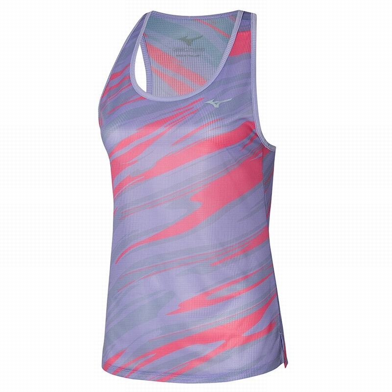 Mizuno Dryaeroflow Grafisk Tank Tank Top Dame Lilla | Danmark M9486MC