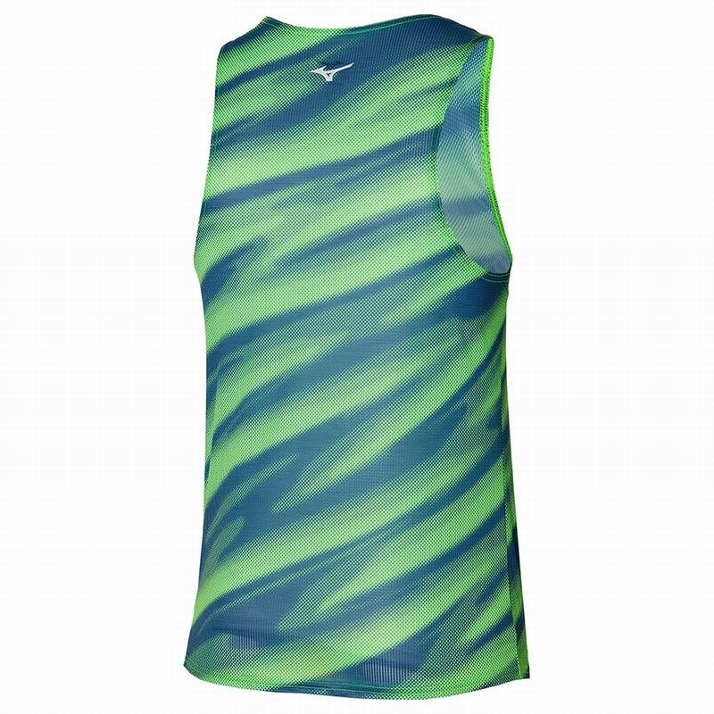 Mizuno Dryaeroflow Grafisk Tank Tank Top Herre Lysegrøn | Danmark M7564EW