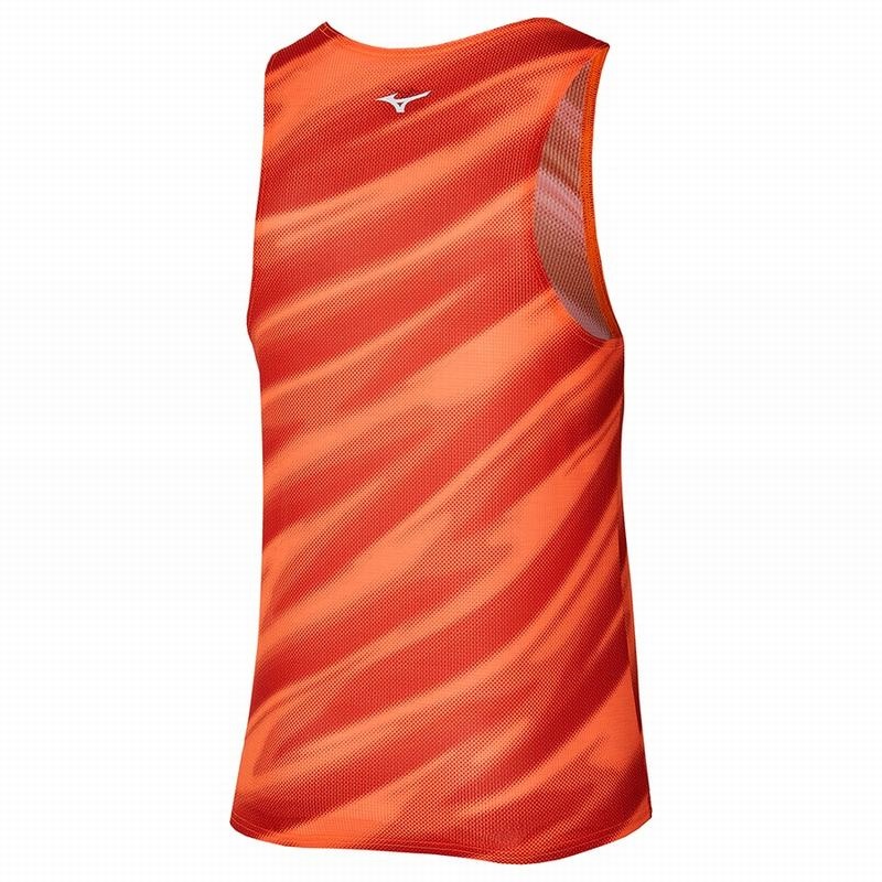 Mizuno Dryaeroflow Grafisk Tank Tank Top Herre Orange | Danmark M6789VI