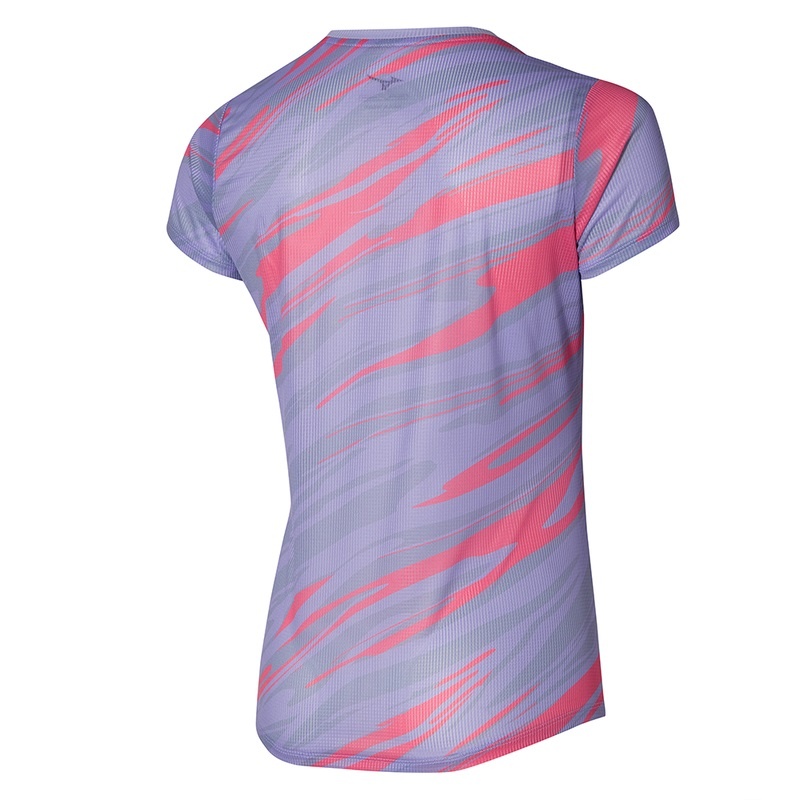 Mizuno Dryaeroflow Grafisk Tee T Shirts Dame Lilla | Danmark M1349SP