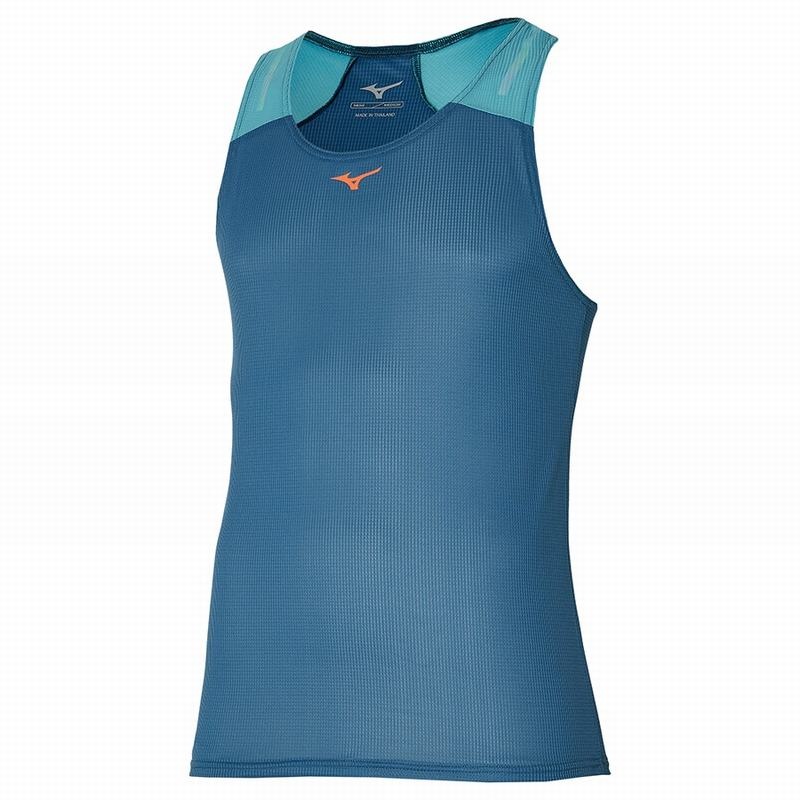 Mizuno Dryaeroflow Tank Tank Top Herre Blå | Danmark M7248QM