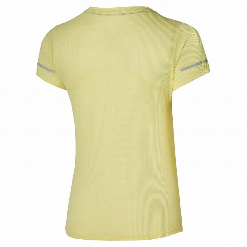 Mizuno Dryaeroflow Tee T Shirts Dame Lysegrøn Gul | Danmark M7186PF