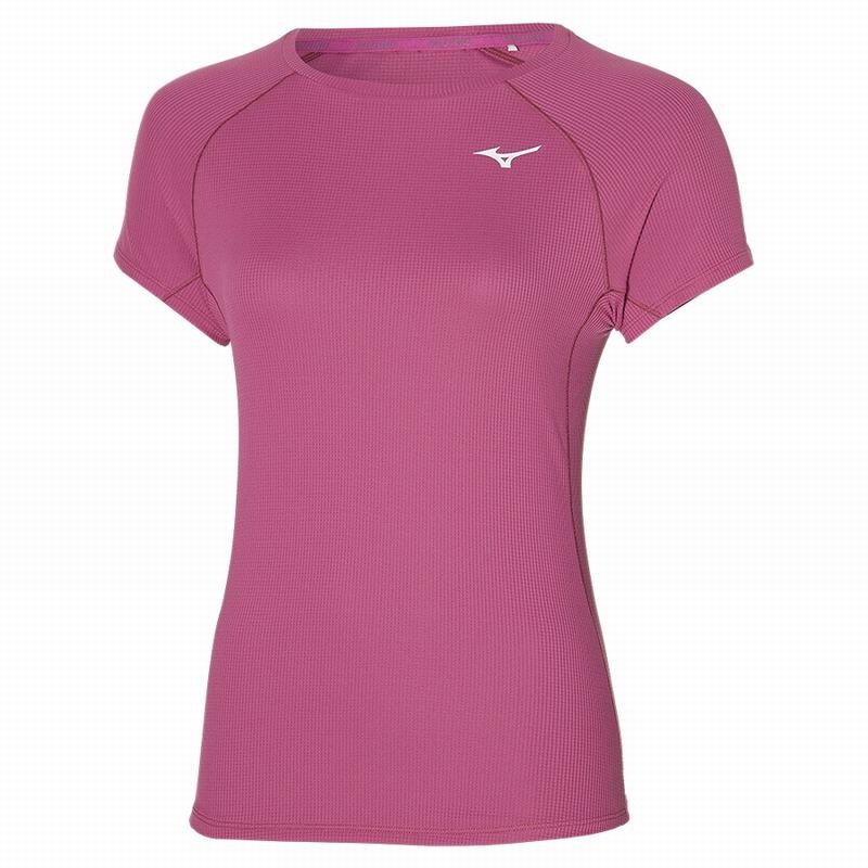 Mizuno Dryaeroflow Tee T Shirts Dame Lyserød | Danmark M4728SH