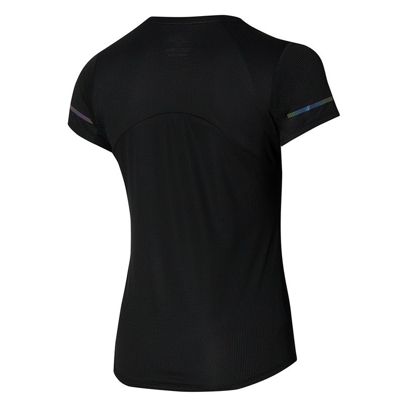 Mizuno Dryaeroflow Tee T Shirts Dame Sort | Danmark M5602YK