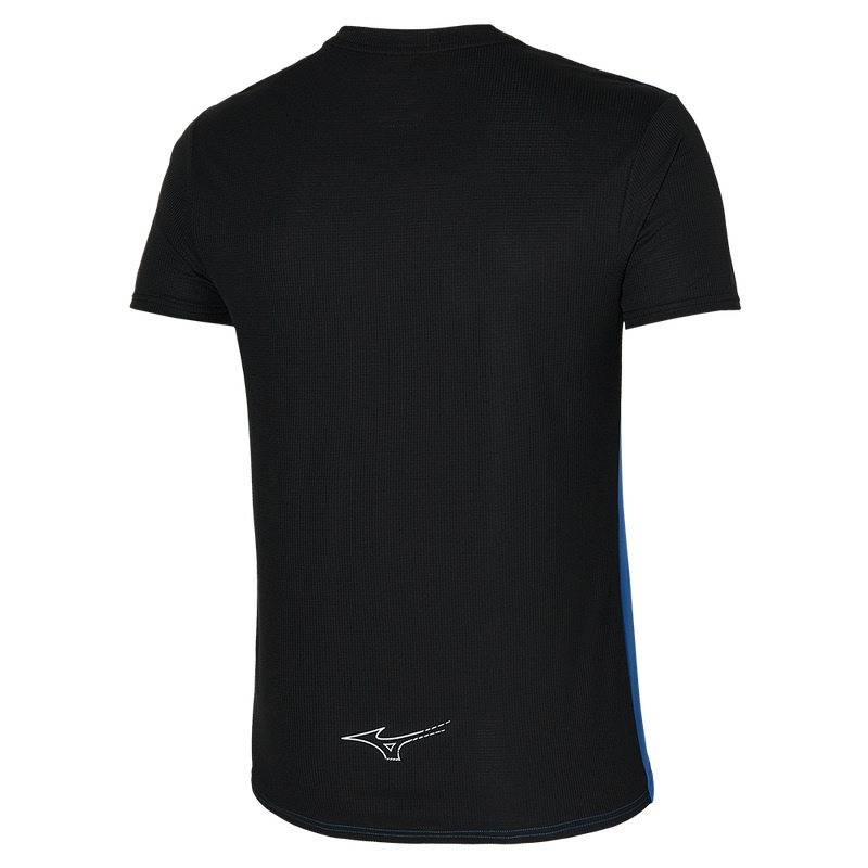 Mizuno Dryaeroflow Tee T Shirts Herre Blå Sort | Danmark M6435UE