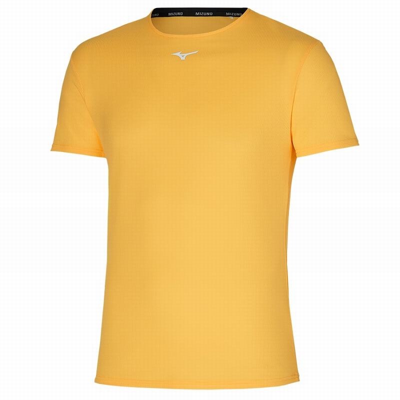 Mizuno Dryaeroflow Tee T Shirts Herre Gul | Danmark M6294JF