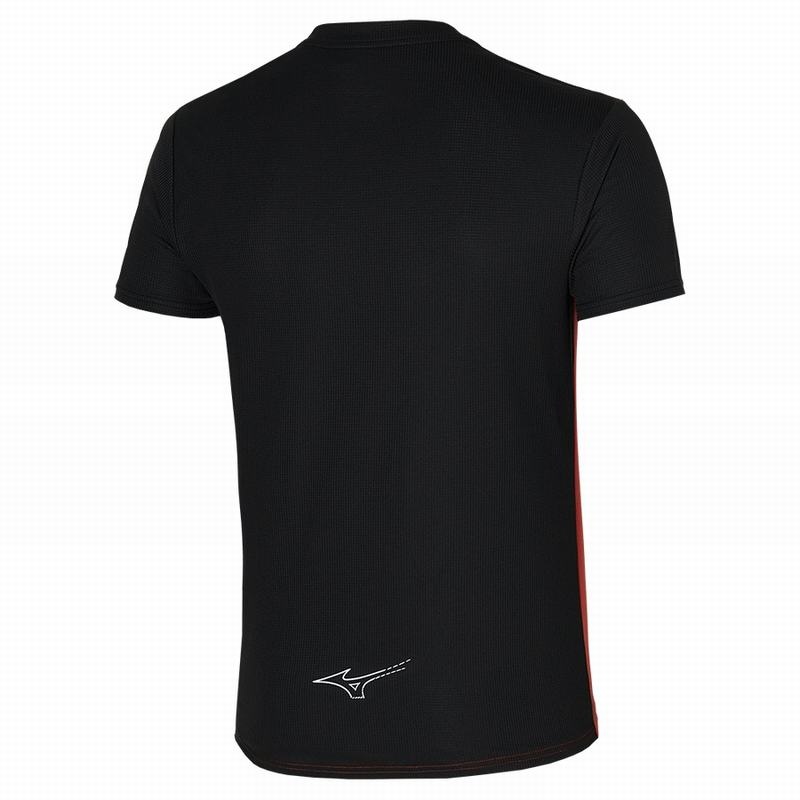 Mizuno Dryaeroflow Tee T Shirts Herre Rød Sort | Danmark M7961RI