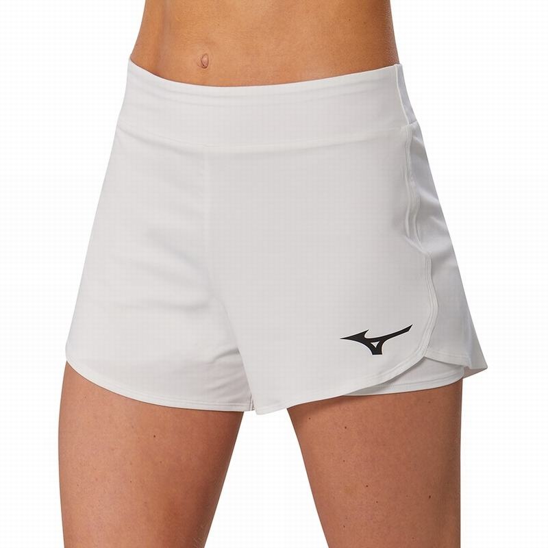 Mizuno Flex Shorts Dame Hvide | Danmark M2589PU