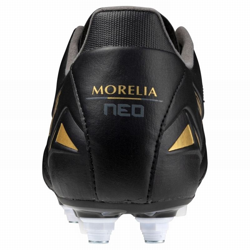 Mizuno Morelia Neo IV Pro Fodboldstøvler Herre Sort Guld Sort | Danmark M0468HP