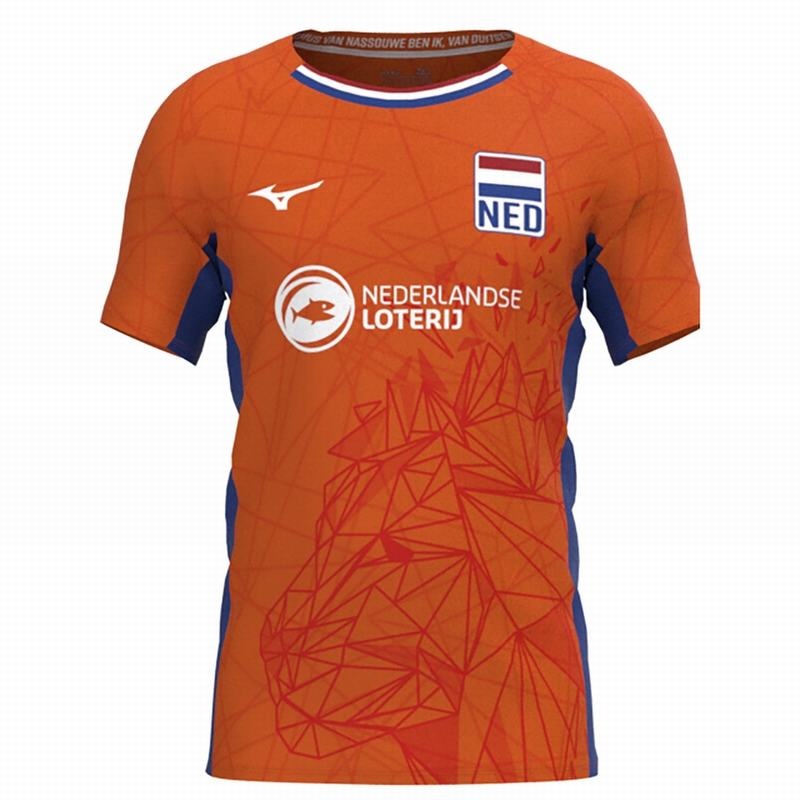 Mizuno Nevobo Volleyball Match T Shirts Herre Orange | Danmark M1023YV