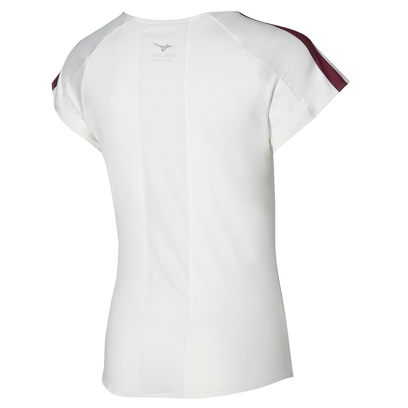 Mizuno Printed Tee T Shirts Dame Hvide | Danmark M9468SG