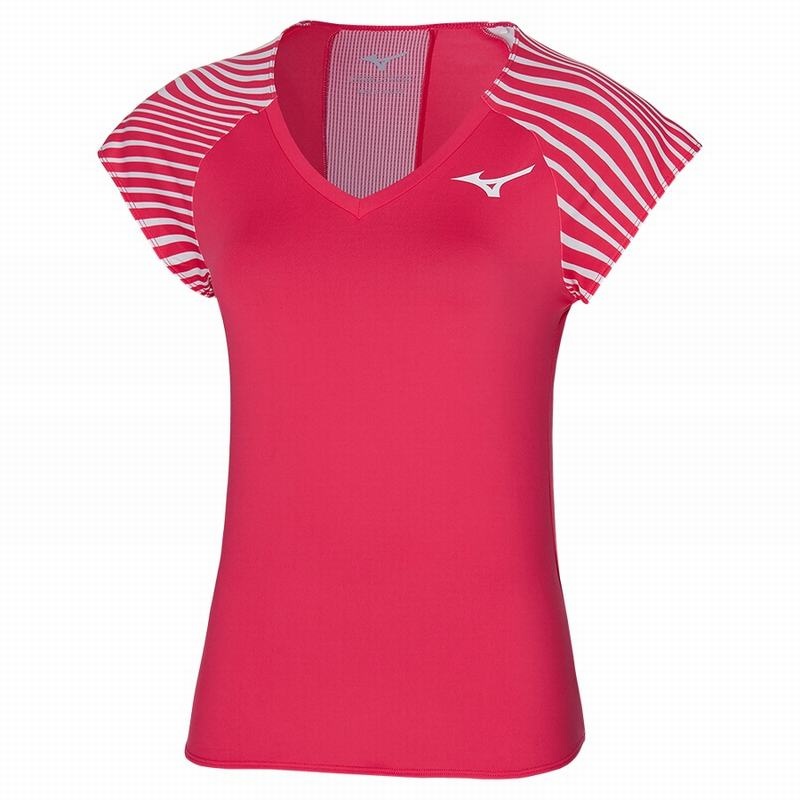 Mizuno Printed Tee T Shirts Dame Rød | Danmark M8903NV