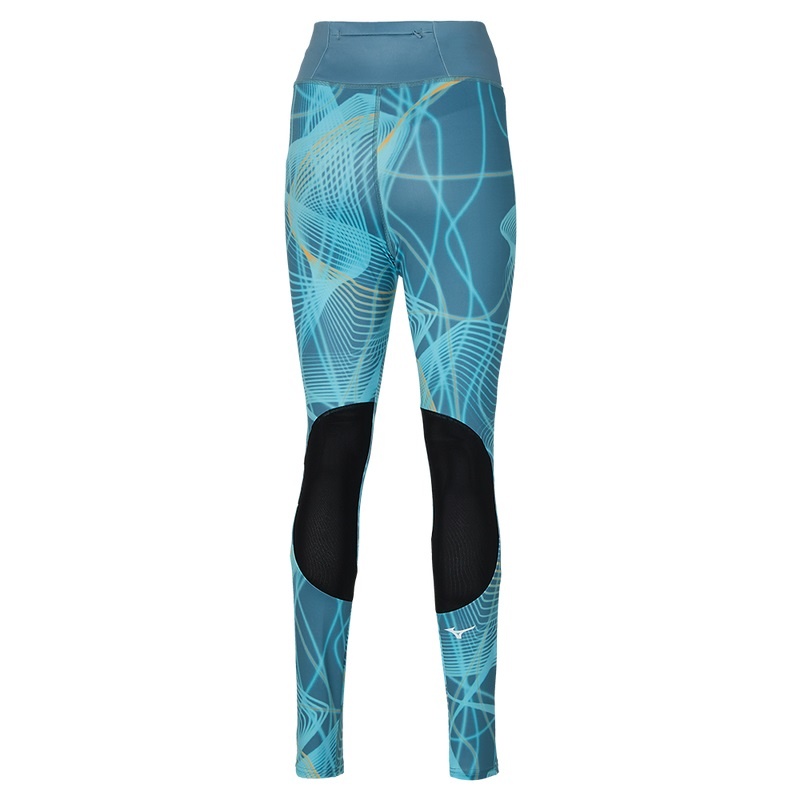 Mizuno Printed Tights Dame Turkis | Danmark M6352DS