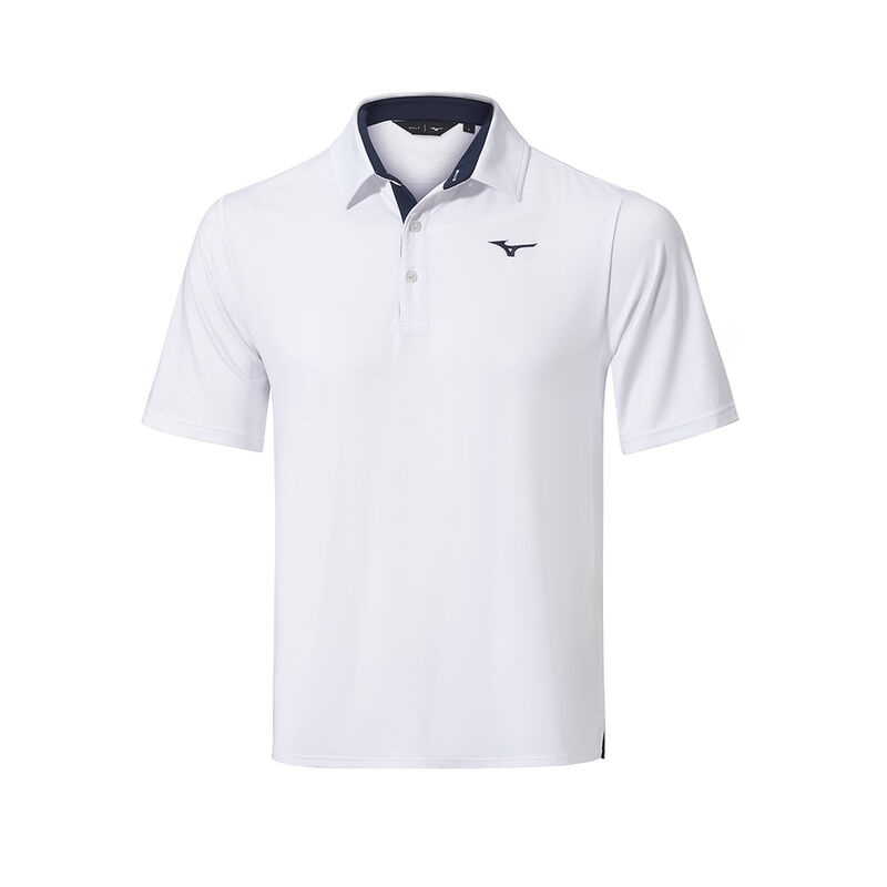 Mizuno QD Comp Polo Herre Hvide | Danmark M1687SF