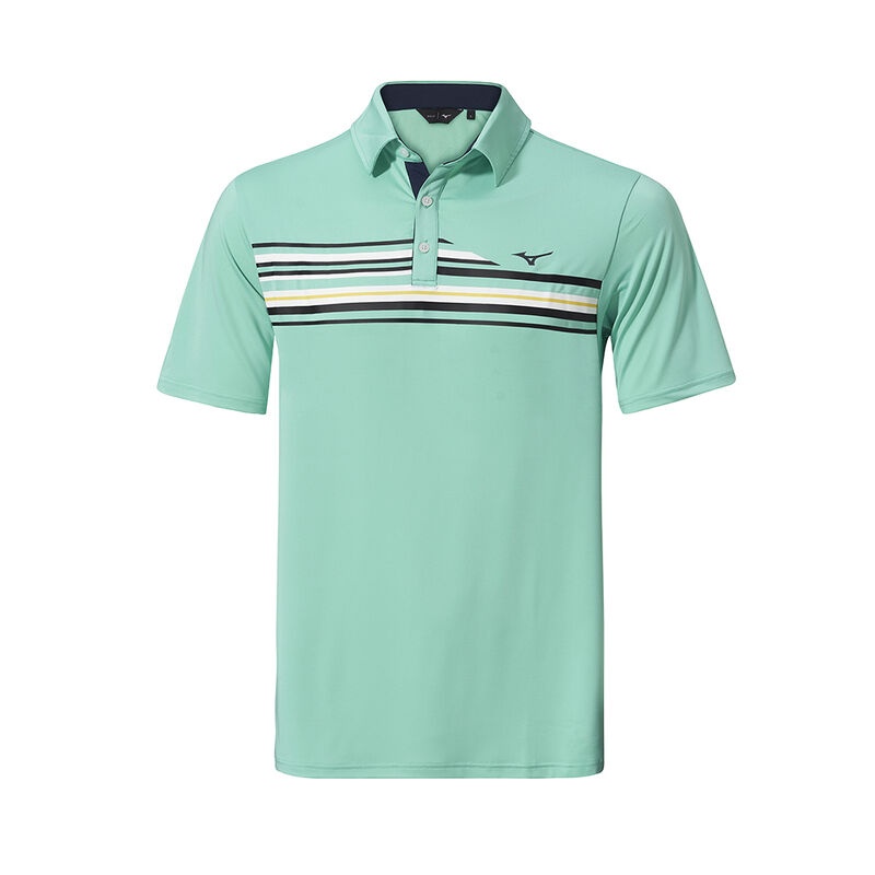 Mizuno QD Elite Stripe Polo Herre Grøn | Danmark M0893JZ