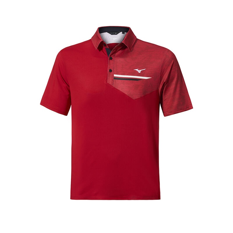 Mizuno QD Hazard Bloc Polo Herre Rød | Danmark M6910YH