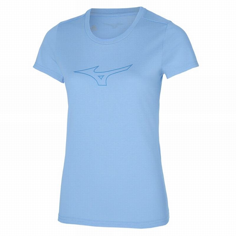 Mizuno Rb Logo Tee T Shirts Dame Blå | Danmark M4068KV