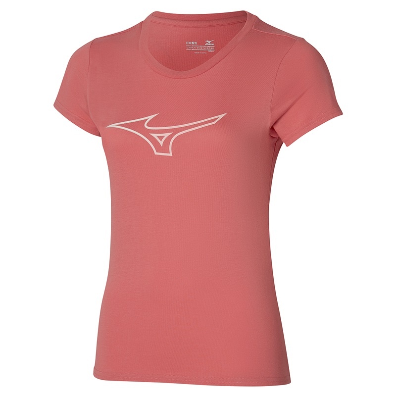 Mizuno Rb Logo Tee T Shirts Dame Koral | Danmark M6907GP