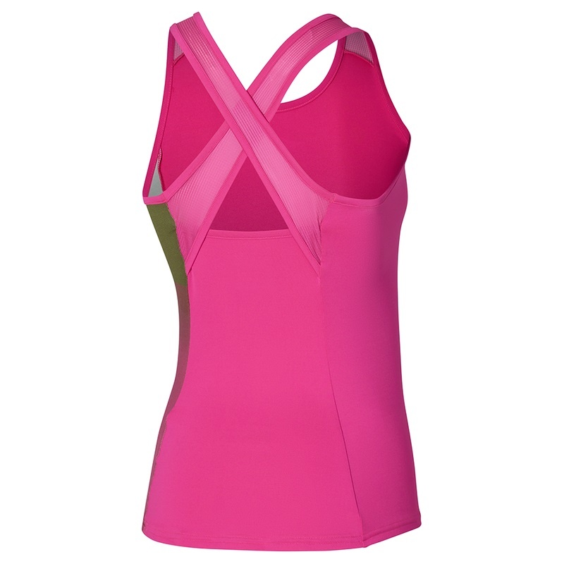 Mizuno Release Printed Tank Tank Top Dame Lyserød | Danmark M8169NJ