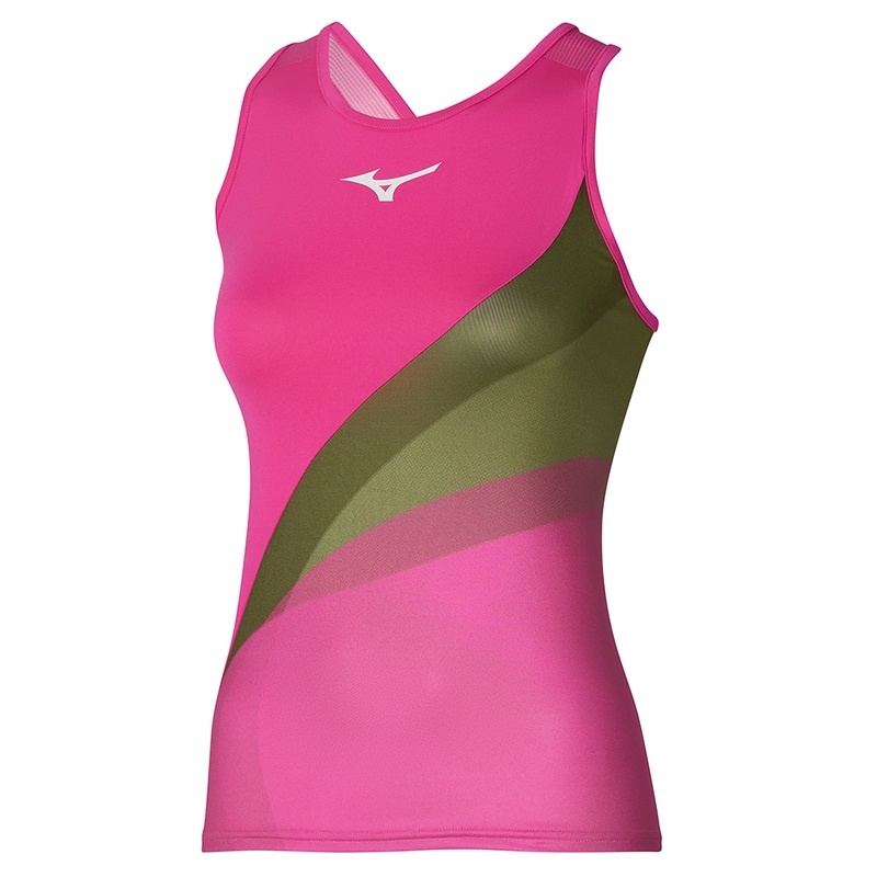 Mizuno Release Printed Tank Tank Top Dame Lyserød | Danmark M8169NJ