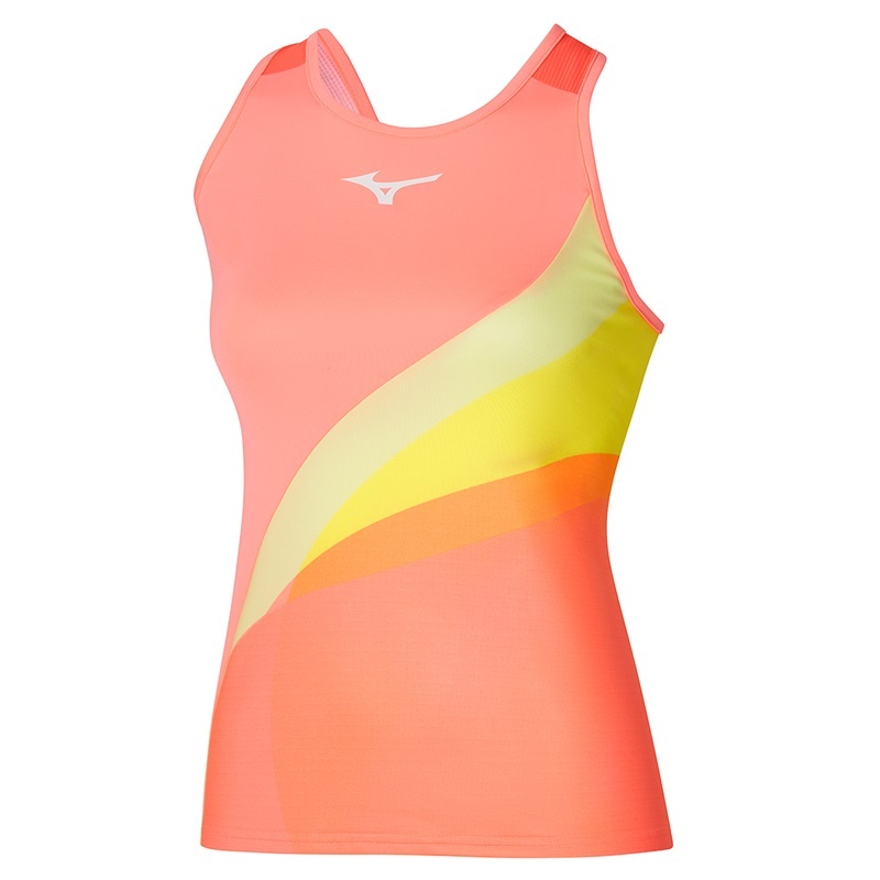 Mizuno Release Printed Tank Tank Top Dame Koral | Danmark M9432US