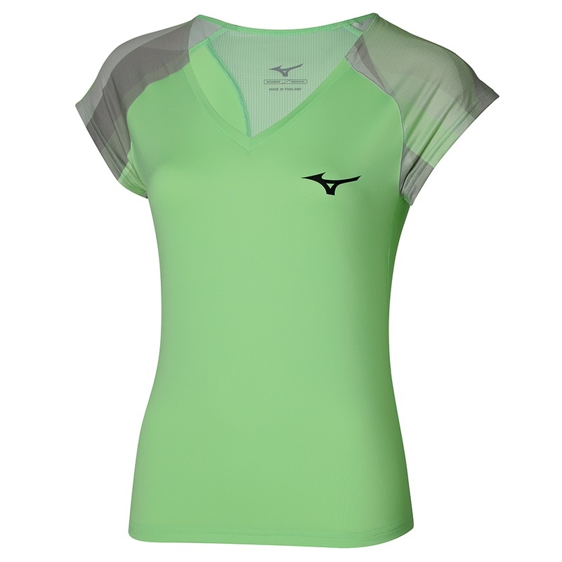 Mizuno Release Printed Tee T Shirts Dame Grøn | Danmark M8421UN